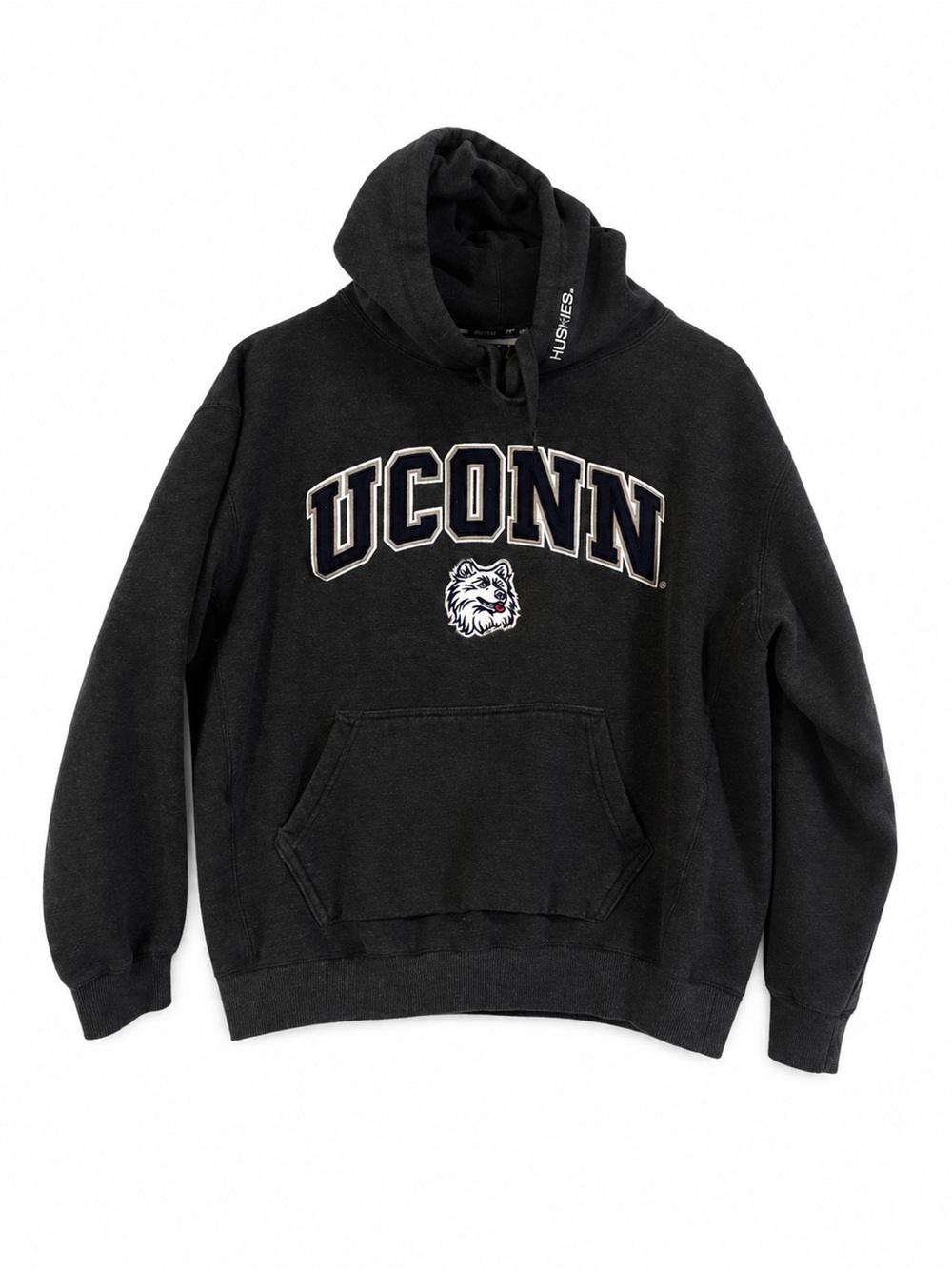 UConn Huskies Hoodie Sweatshirt NCAA College Logo Pullover Grey Size XL